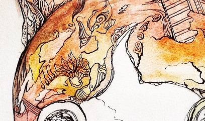 妖怪ウォッチのジバニャンを水彩画とペン画で描いてみたら タカヒトアートワーク